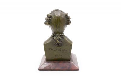 Pair of Victorian Bronze Louis XVI Le Titien Busts
