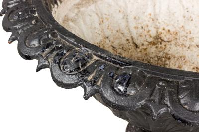 Pair of Victorian Cast Iron Outdoor Urns