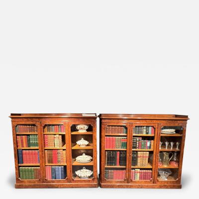 Pair of Victorian Walnut Bookcases