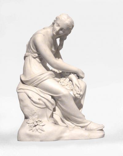 Pair of Victorian White Parian Female Figures