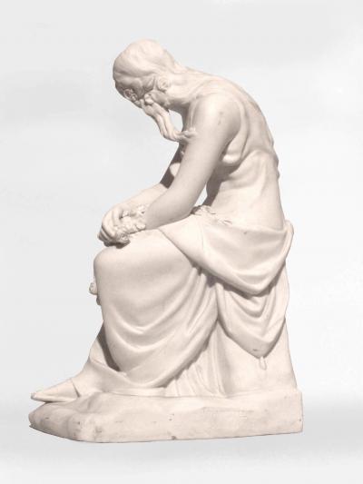 Pair of Victorian White Parian Female Figures