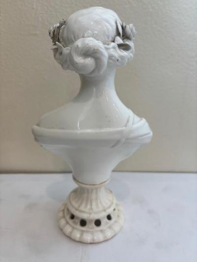Pair of Victorian White Porcelain Female Bust