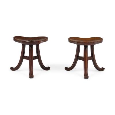 Pair of Viennese Secessionist Egyptian Revival Thebes Stools