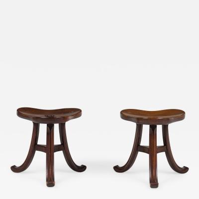 Pair of Viennese Secessionist Egyptian Revival Thebes Stools