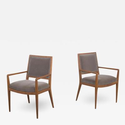 Pair of Vintage 1960s Upholstered Mid Century Modern Armchairs