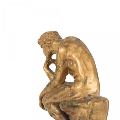 Pair of Vintage Brass The Thinker Bookends