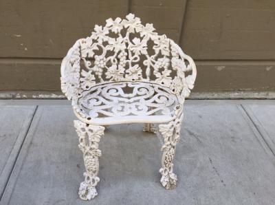 Pair of Vintage Cast Iron Garden Chairs