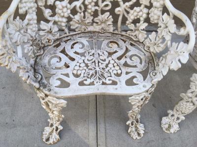 Pair of Vintage Cast Iron Garden Chairs
