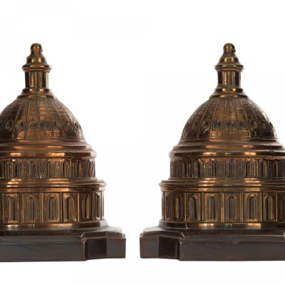 Pair of Vintage Copper Plate US Capitol Bookends