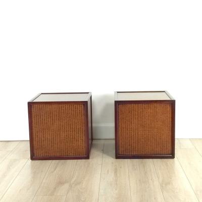 Pair of Vintage Cubes with Korean Printing circa 1980