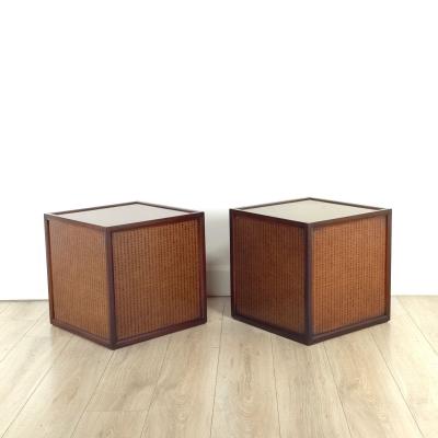 Pair of Vintage Cubes with Korean Printing circa 1980