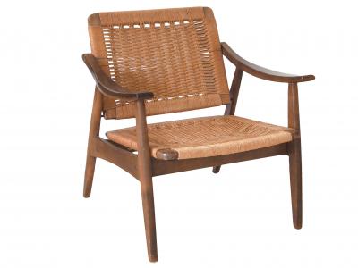 Pair of Vintage Danish Modern Rope Armchairs