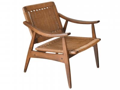 Pair of Vintage Danish Modern Rope Armchairs