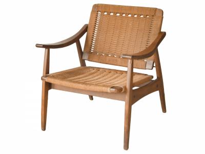 Pair of Vintage Danish Modern Rope Armchairs