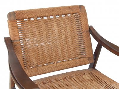 Pair of Vintage Danish Modern Rope Armchairs