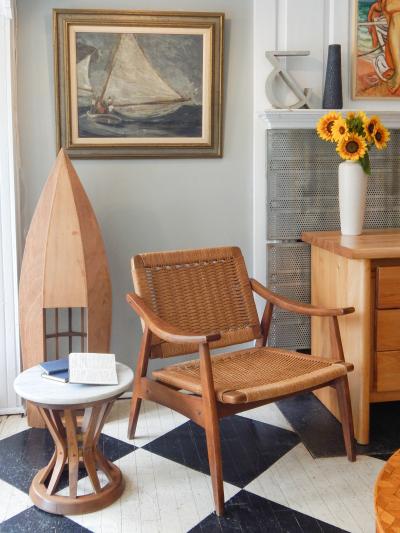 Pair of Vintage Danish Modern Rope Armchairs