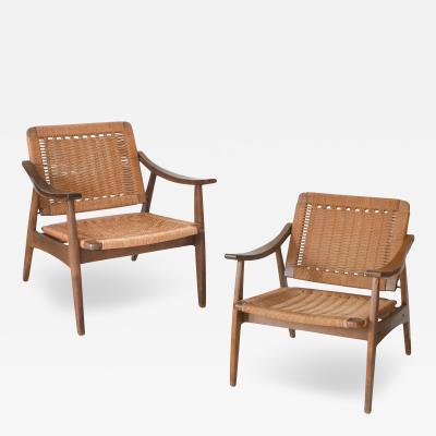 Pair of Vintage Danish Modern Rope Armchairs