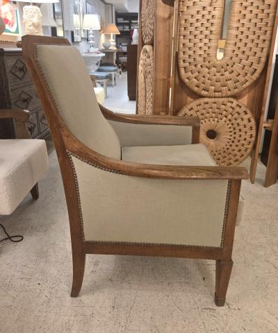 Pair of Vintage French Macassar Ebony Armchairs
