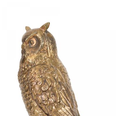 Pair of Vintage Gilt Owl Bookends