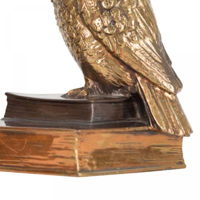 Pair of Vintage Gilt Owl Bookends