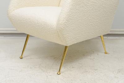 Pair of Vintage Italian Mid Century Chairs upholstered in Boucle Fabric
