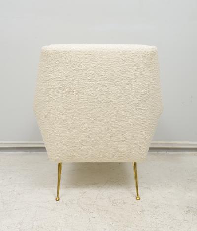 Pair of Vintage Italian Mid Century Chairs upholstered in Boucle Fabric