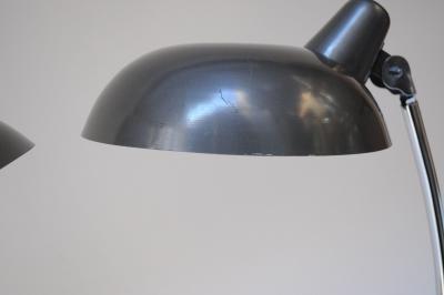 Pair of Vintage Italian Modern Industrial Chromed Metal Task Lamps by Seminara