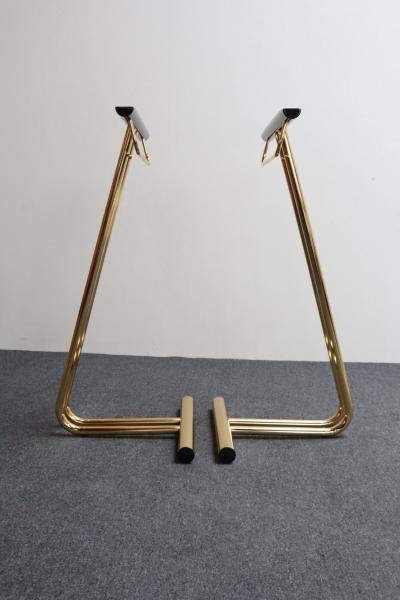 Pair of Vintage Italian Valets Dress Boys in Polished Brass and Lacquered Wood