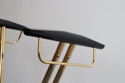 Pair of Vintage Italian Valets Dress Boys in Polished Brass and Lacquered Wood