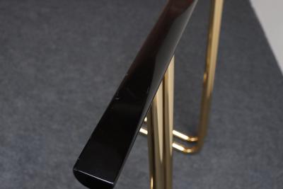 Pair of Vintage Italian Valets Dress Boys in Polished Brass and Lacquered Wood