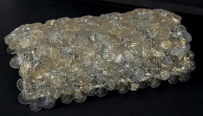 Pair of Vintage Murano Blown Floral Wall Lights UL Certified