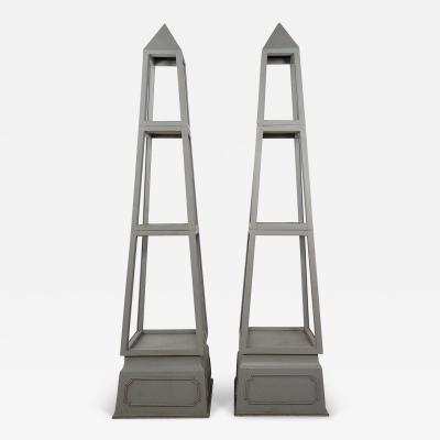 Pair of Vintage Now Gray Store Display Fixtures