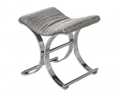 Pair of Vintage Polished Metal X Stools