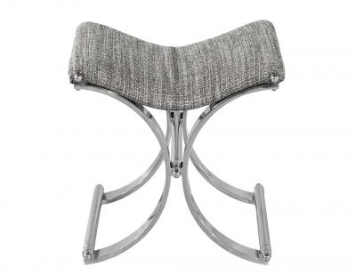 Pair of Vintage Polished Metal X Stools