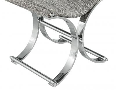 Pair of Vintage Polished Metal X Stools