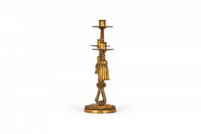 Pair of Vintage Rope and Tassel Gilt Candelabras