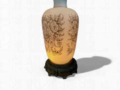 Pair of Vintage Table Lamps with Rose Motif Unknown 1960s Lot 822