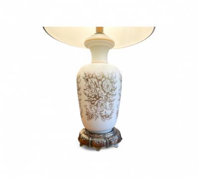 Pair of Vintage Table Lamps with Rose Motif Unknown 1960s Lot 822