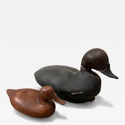 Pair of Vintage Wooden Duck Decoys