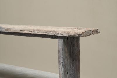 Pair of Wabi Sabi Style Console Tables in Reclaimed Antique Wood