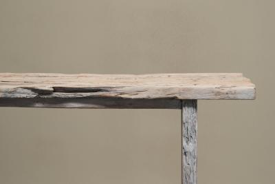 Pair of Wabi Sabi Style Console Tables in Reclaimed Antique Wood