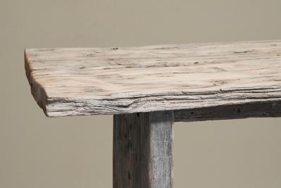 Pair of Wabi Sabi Style Console Tables in Reclaimed Antique Wood