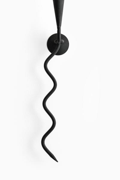 Pair of Wall Candlesticks in Wrought Iron 1950s