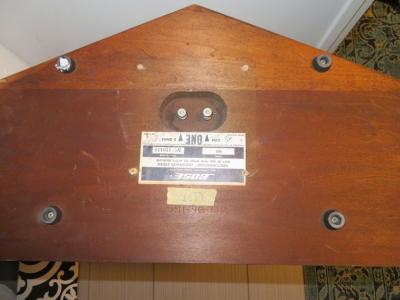 Pair of Walnut Bose Speakers Equalizer Tulip Base by Eero Saarinen