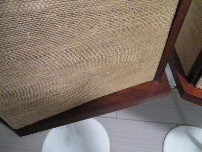 Pair of Walnut Bose Speakers Equalizer Tulip Base by Eero Saarinen