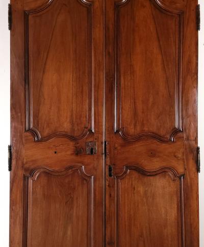 Pair of Walnut Doors France 18th 19th century