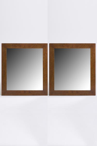 Pair of Walnut Mirrors