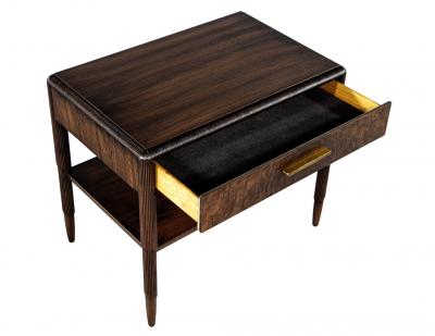 Pair of Walnut Nightstand End Tables