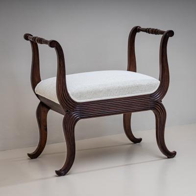 Pair of Walnut Tabourets Italy circa 1830