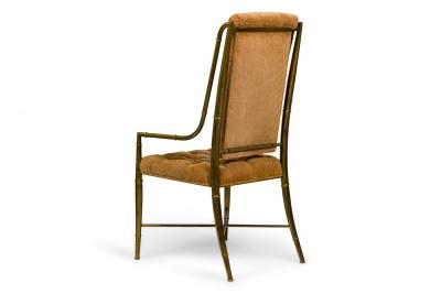 Pair of Weiman Warren Lloyd for Mastercraft mperial Brass and Corduroy Armchairs